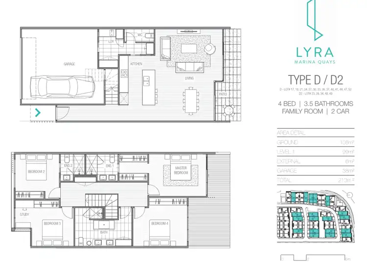 Floorplan of Homely townhouse listing, 184-206 Marina Quays Boulevard, Hope Island QLD 4212