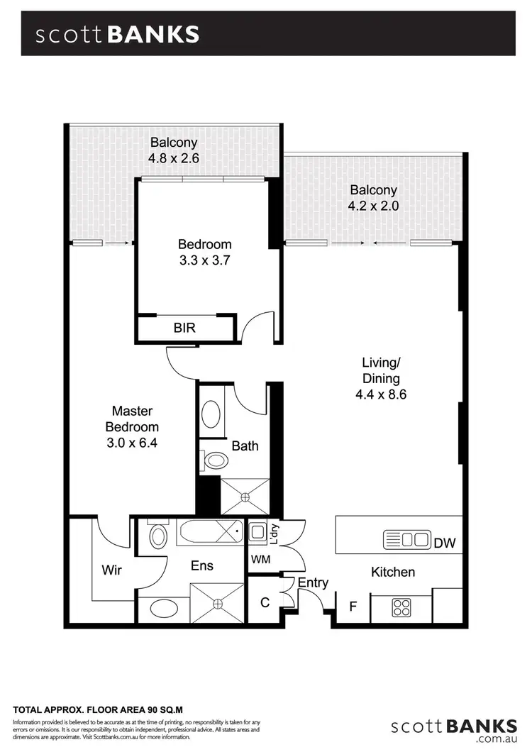 Floorplan of Homely apartment listing, 206/29 Rakaia Way, Docklands VIC 3008
