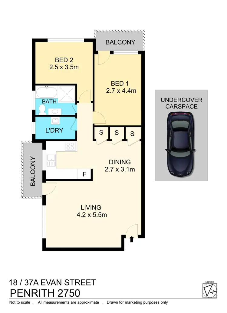 Floorplan of Homely unit listing, 18/37A Evan Street, Penrith NSW 2750