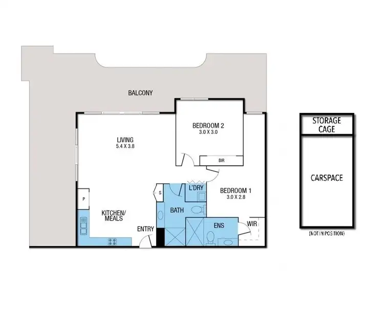 Floorplan of Homely apartment listing, 304/314 Pascoe Vale Road, Essendon VIC 3040