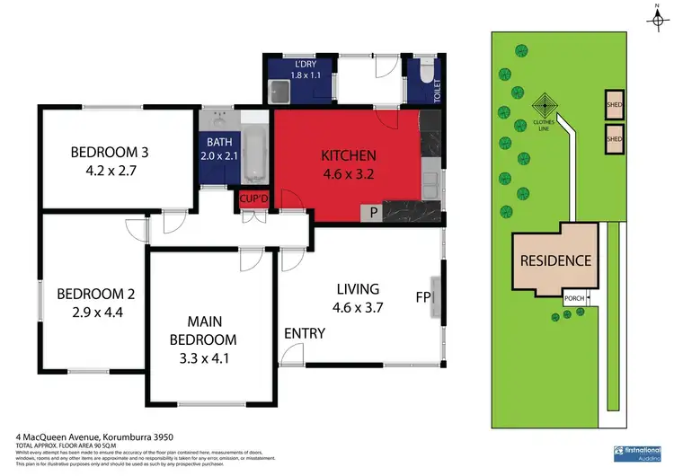 Floorplan of Homely house listing, 4 Macqueen Avenue, Korumburra VIC 3950