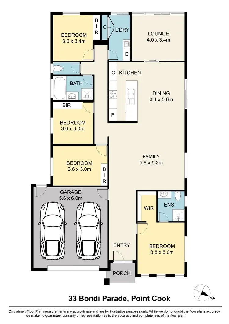 Floorplan of Homely house listing, 33 Bondi Parade, Point Cook VIC 3030