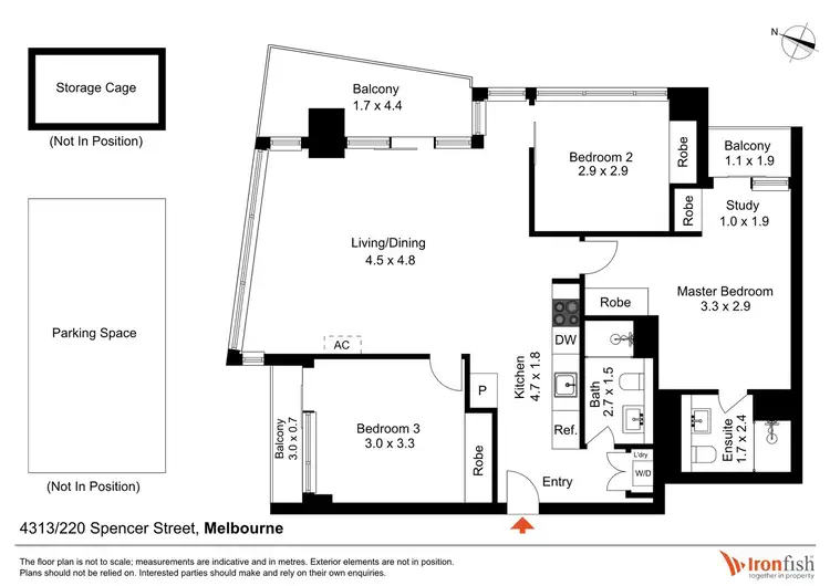 Floorplan of Homely apartment listing, 4313/639 Lonsdale Street, Melbourne VIC 3000