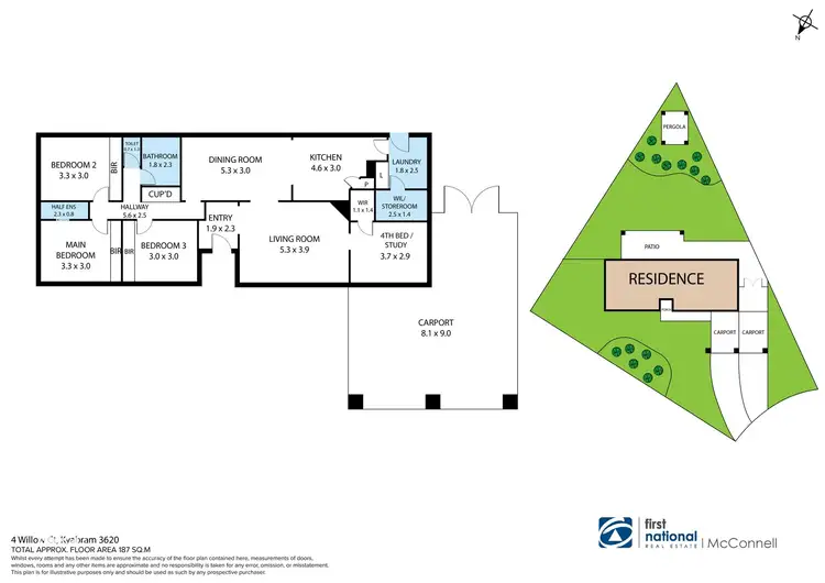 Floorplan of Homely house listing, 4 Willow Court, Kyabram VIC 3620