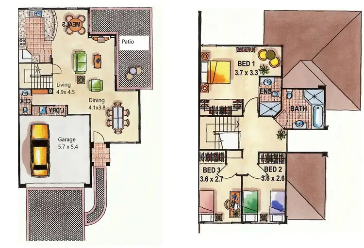 Floorplan of Homely townhouse listing, 39/19 Yaun Street, Coomera QLD 4209