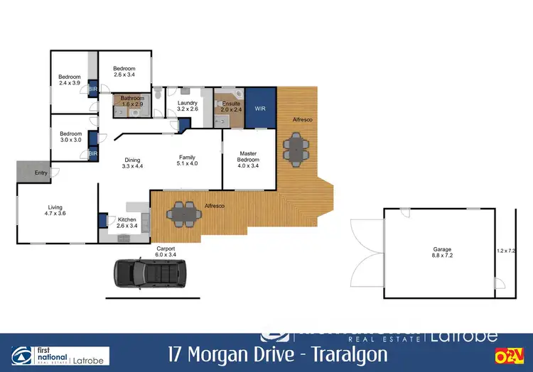 Floorplan of Homely house listing, 17 Morgan Drive, Traralgon VIC 3844