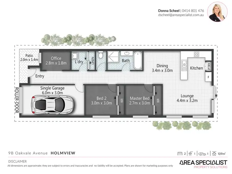 Floorplan of Homely semi-detached listing, 9B Oakvale Avenue, Holmview QLD 4207