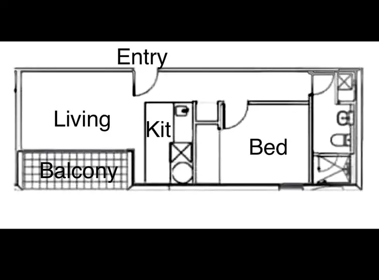 Floorplan of Homely apartment listing, 305B/2 Dennis Street, Footscray VIC 3011
