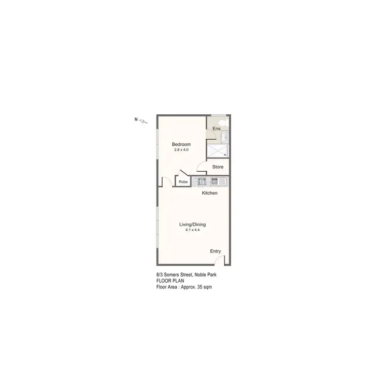 Floorplan of Homely unit listing, 8/3 Somers Street, Noble Park VIC 3174