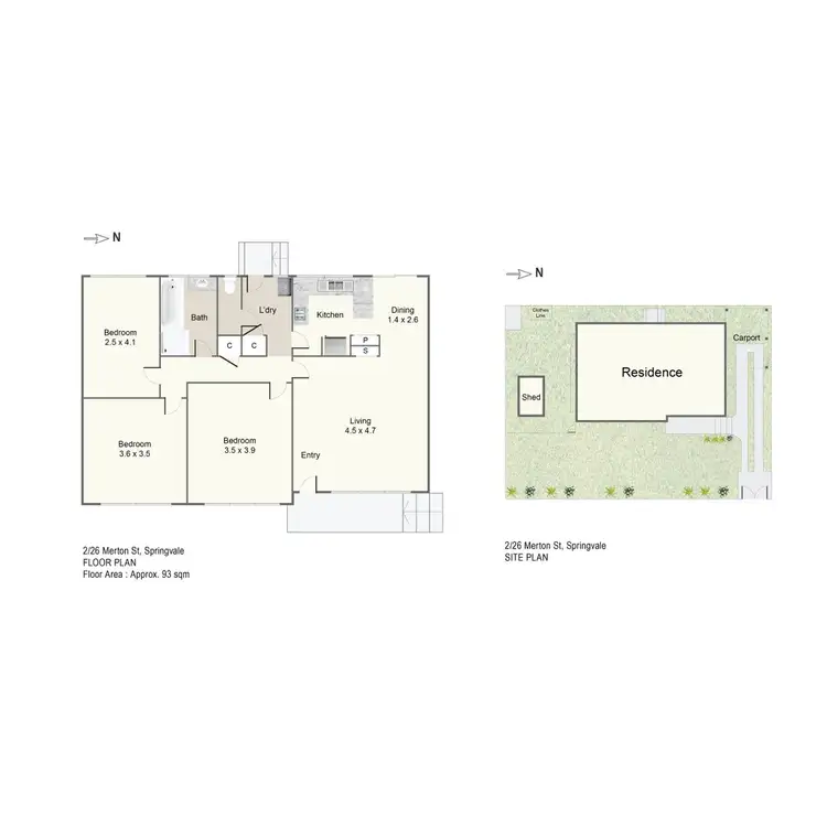 Floorplan of Homely unit listing, 2/26 Merton Street, Springvale VIC 3171