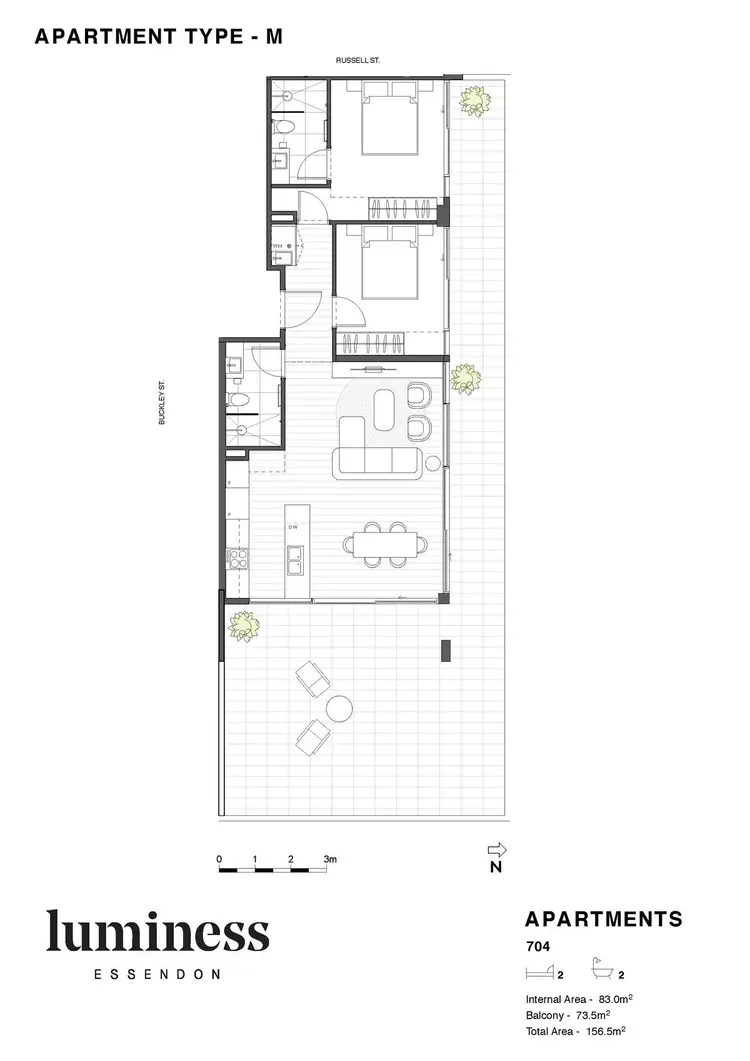 Floorplan of Homely apartment listing, 704/29 Russell Street, Essendon VIC 3040