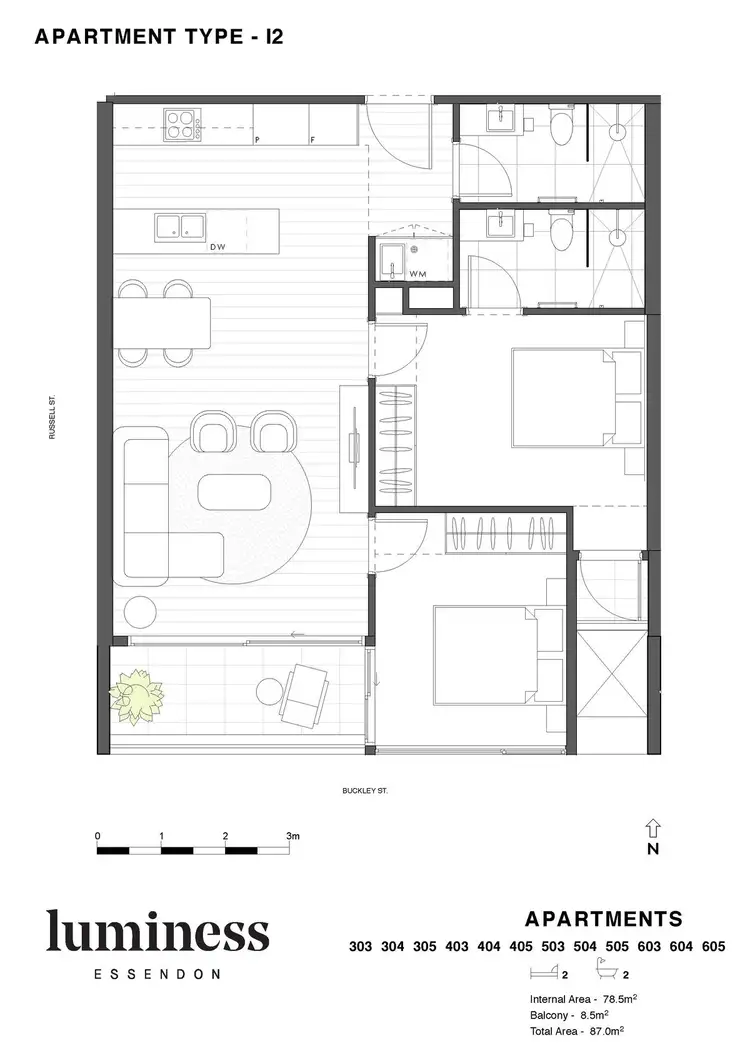 Floorplan of Homely apartment listing, 405/29 Russell Street, Essendon VIC 3040