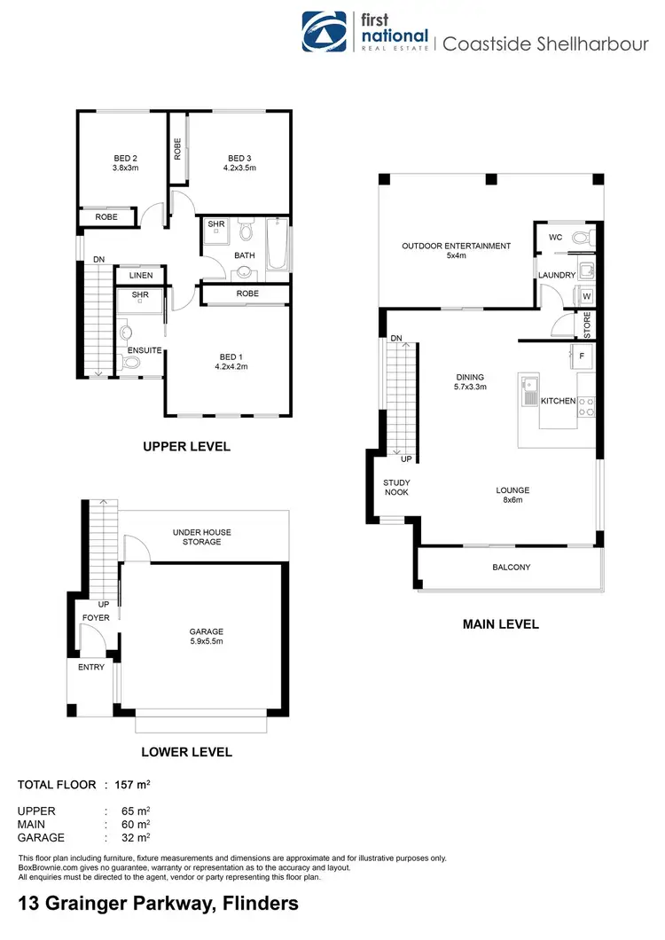 Floorplan of Homely house listing, 13 Grainger Parkway, Flinders NSW 2529