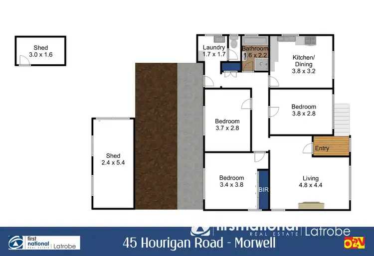Floorplan of Homely house listing, 45 Hourigan Road, Morwell VIC 3840