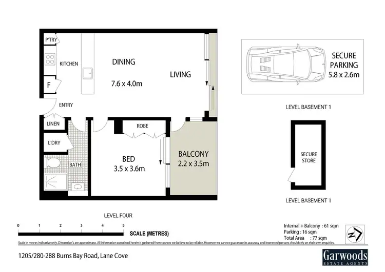 Floorplan of Homely apartment listing, 1205/280-288 Burns Bay Road, Lane Cove NSW 2066