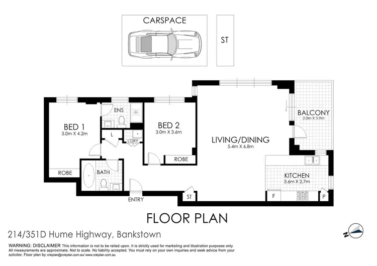 Floorplan of Homely apartment listing, 214/351D Hume Highway, Bankstown NSW 2200