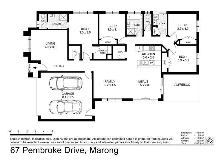 Floorplan of Homely house listing, 67 Pembroke Drive, Marong VIC 3515