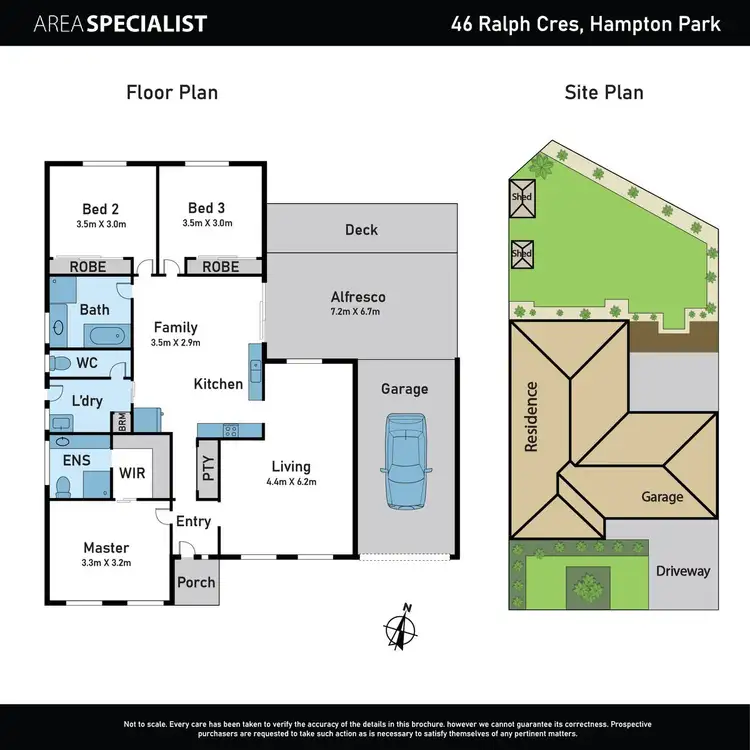 Floorplan of Homely house listing, 46 Ralph Crescent, Hampton Park VIC 3976