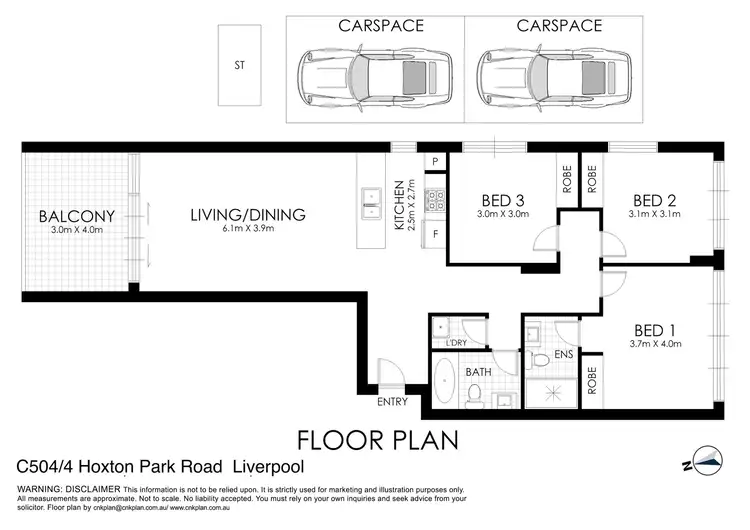 Floorplan of Homely apartment listing, C504/4 Hoxton Park Road, Liverpool NSW 2170
