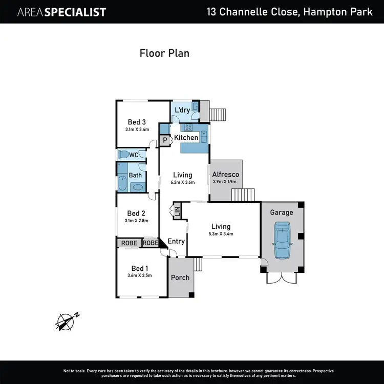 Floorplan of Homely house listing, 13 Channelle Close, Hampton Park VIC 3976