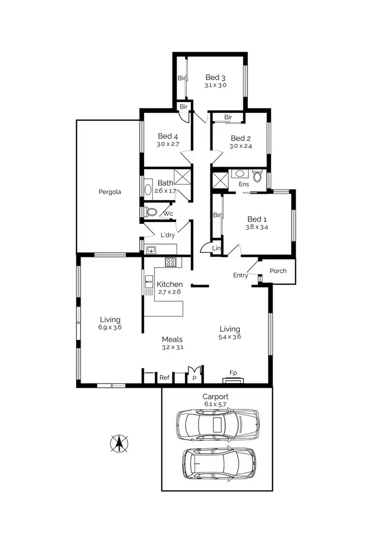 Floorplan of Homely house listing, 25 Wrixon Street, Romsey VIC 3434