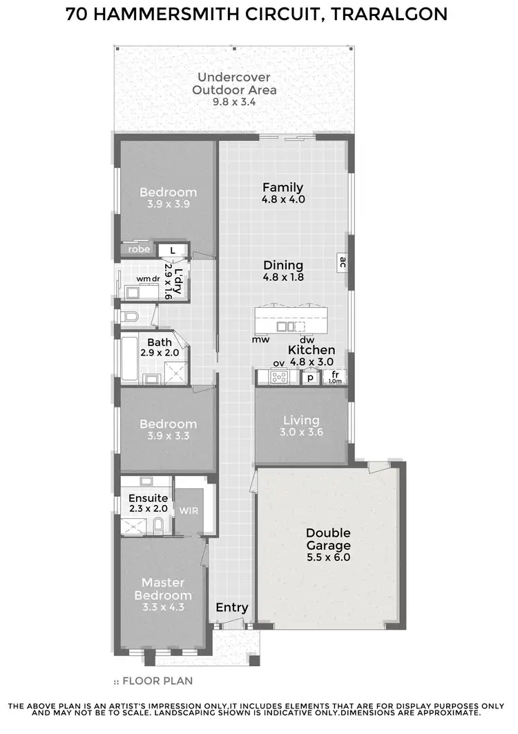Floorplan of Homely house listing, 70 Hammersmith Circuit, Traralgon VIC 3844