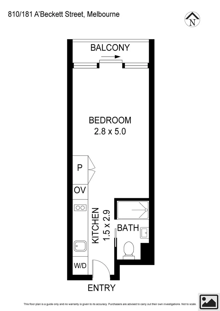 Floorplan of Homely apartment listing, 810/181 Abeckett Street, Melbourne VIC 3000