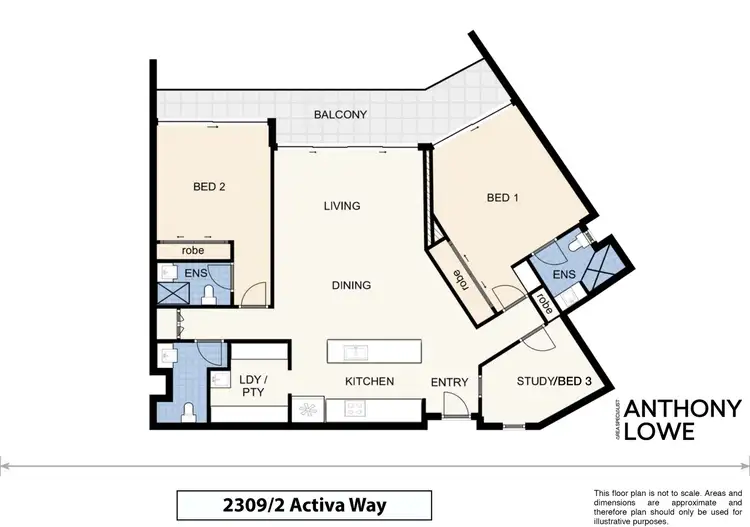 Floorplan of Homely unit listing, 2309/2 Activa Way, Hope Island QLD 4212