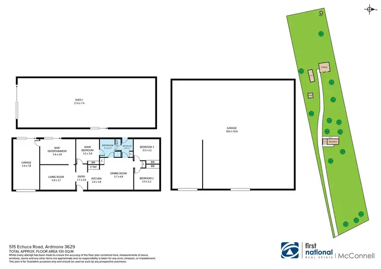 Floorplan of Homely rural property listing, 515 Echuca Road, Ardmona VIC 3629