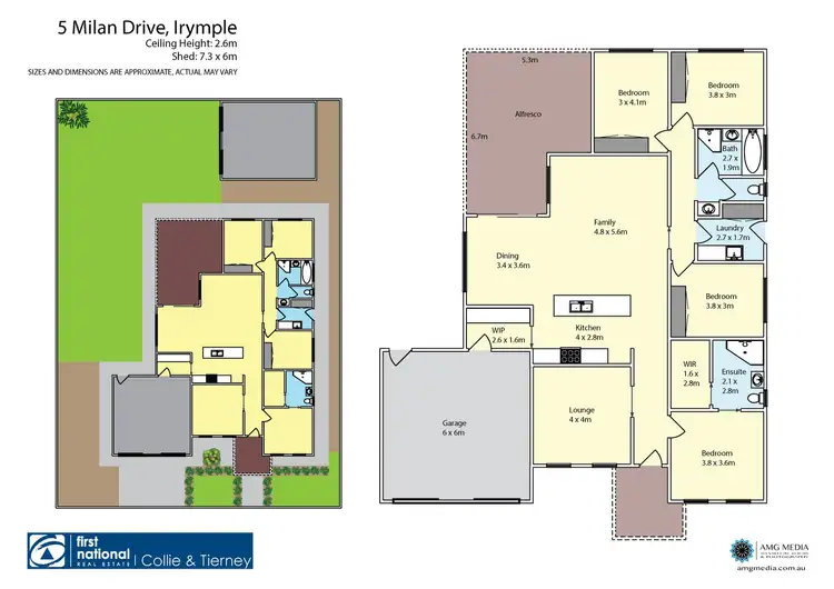 Floorplan of Homely house listing, 5 Milan Drive, Irymple VIC 3498