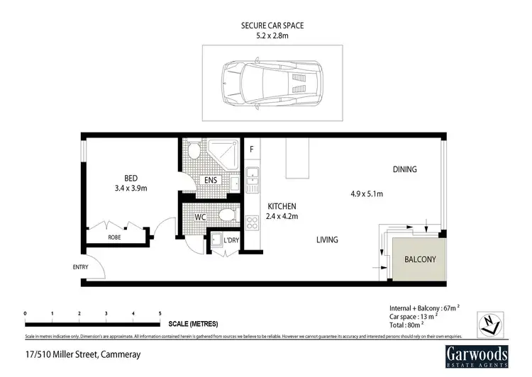 Floorplan of Homely apartment listing, 17/510 Miller Street, Cammeray NSW 2062