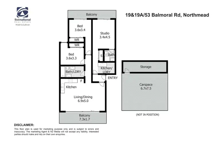 Floorplan of Homely apartment listing, 19 & 19A/53-59 Balmoral Road, Northmead NSW 2152