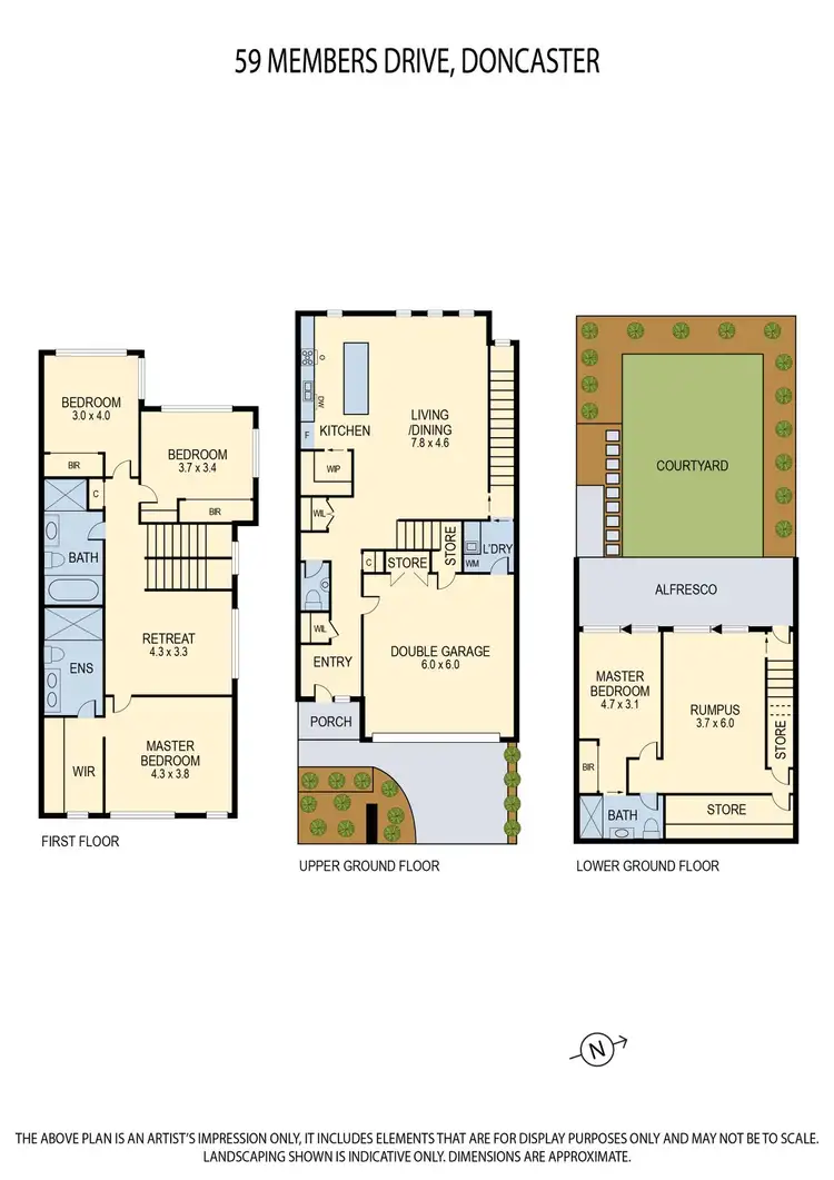 Floorplan of Homely house listing, 59 Members Drive, Doncaster VIC 3108