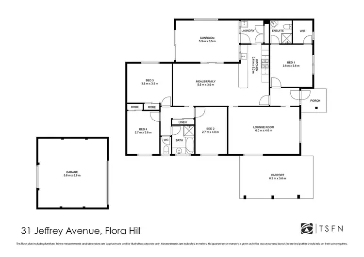 Floorplan of Homely house listing, 31 Jeffrey Avenue, Flora Hill VIC 3550