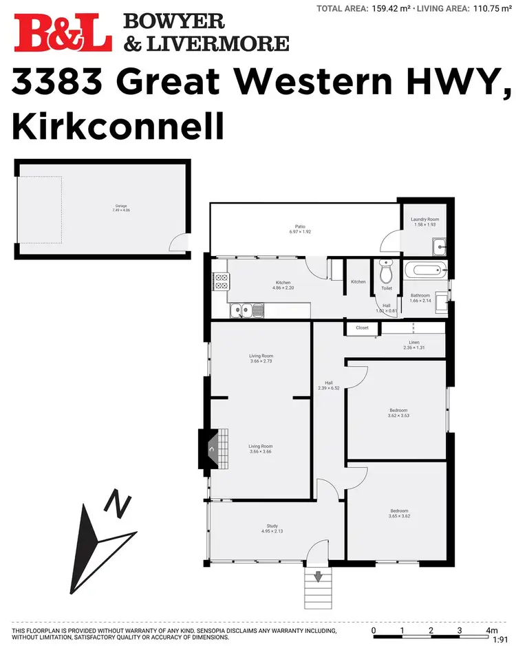 Floorplan of Homely rural property listing, 3383 GREAT WESTERN HIGHWAY, Kirkconnell NSW 2795
