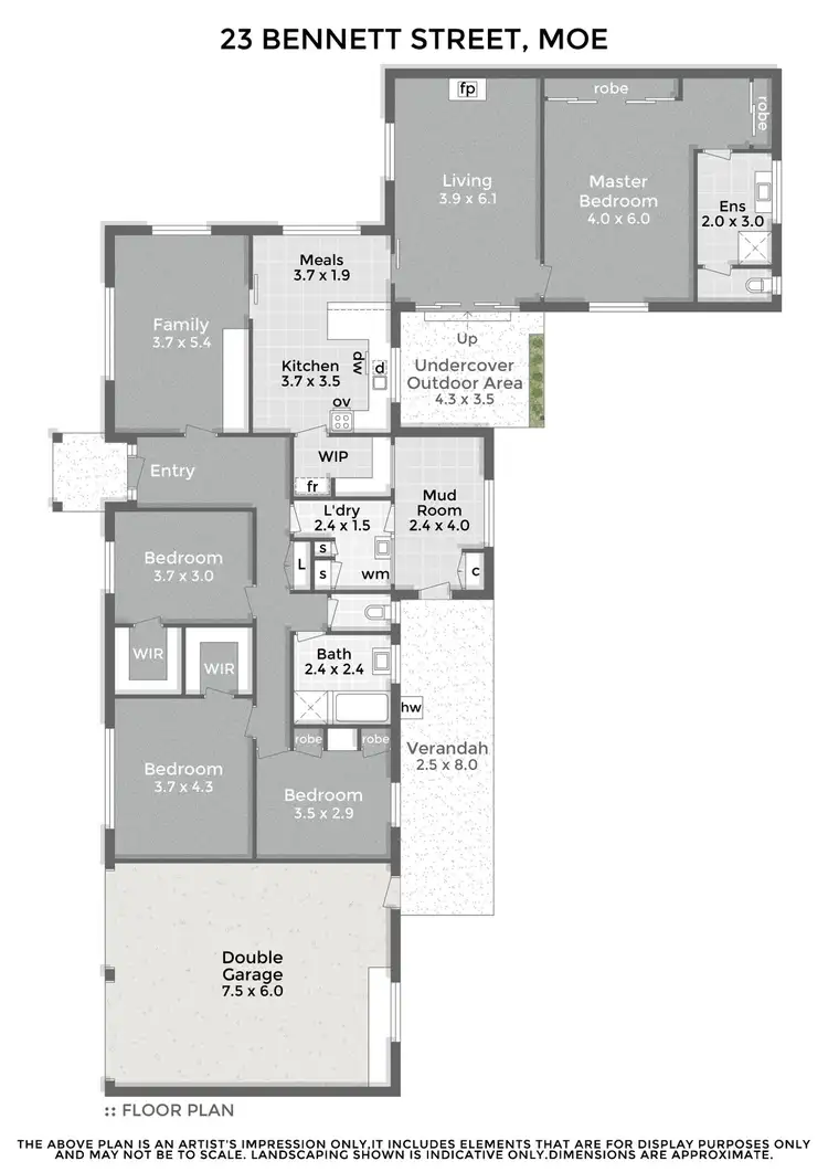 Floorplan of Homely house listing, 23 Bennett Street, Moe VIC 3825