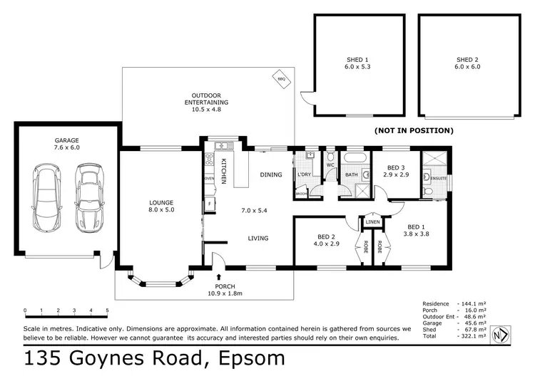 Floorplan of Homely house listing, 135 Goynes Road, Epsom VIC 3551