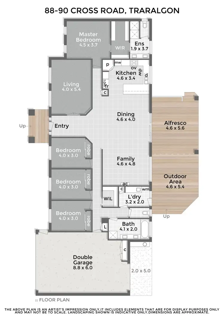 Floorplan of Homely house listing, 88-90 Cross's Road, Traralgon VIC 3844