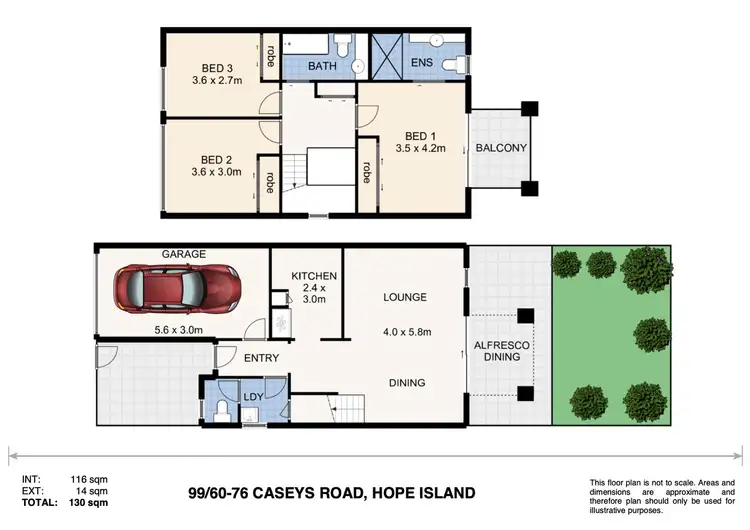 Floorplan of Homely townhouse listing, 99/60-76 Caseys Road, Hope Island QLD 4212