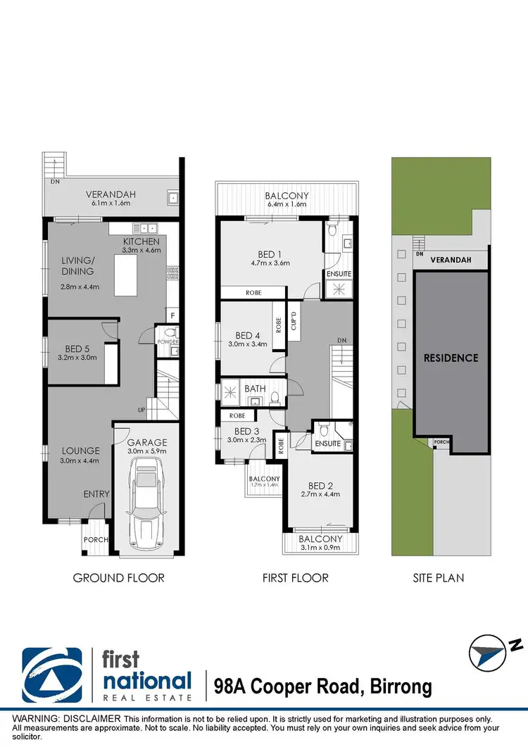 Floorplan of Homely semi-detached listing, 98A Cooper Road, Birrong NSW 2143