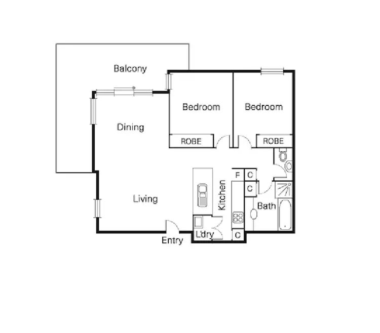 Floorplan of Homely apartment listing, 508/72 Altona Street, Kensington VIC 3031
