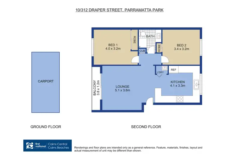 Floorplan of Homely unit listing, 10/312-316 Draper Street, Parramatta Park QLD 4870