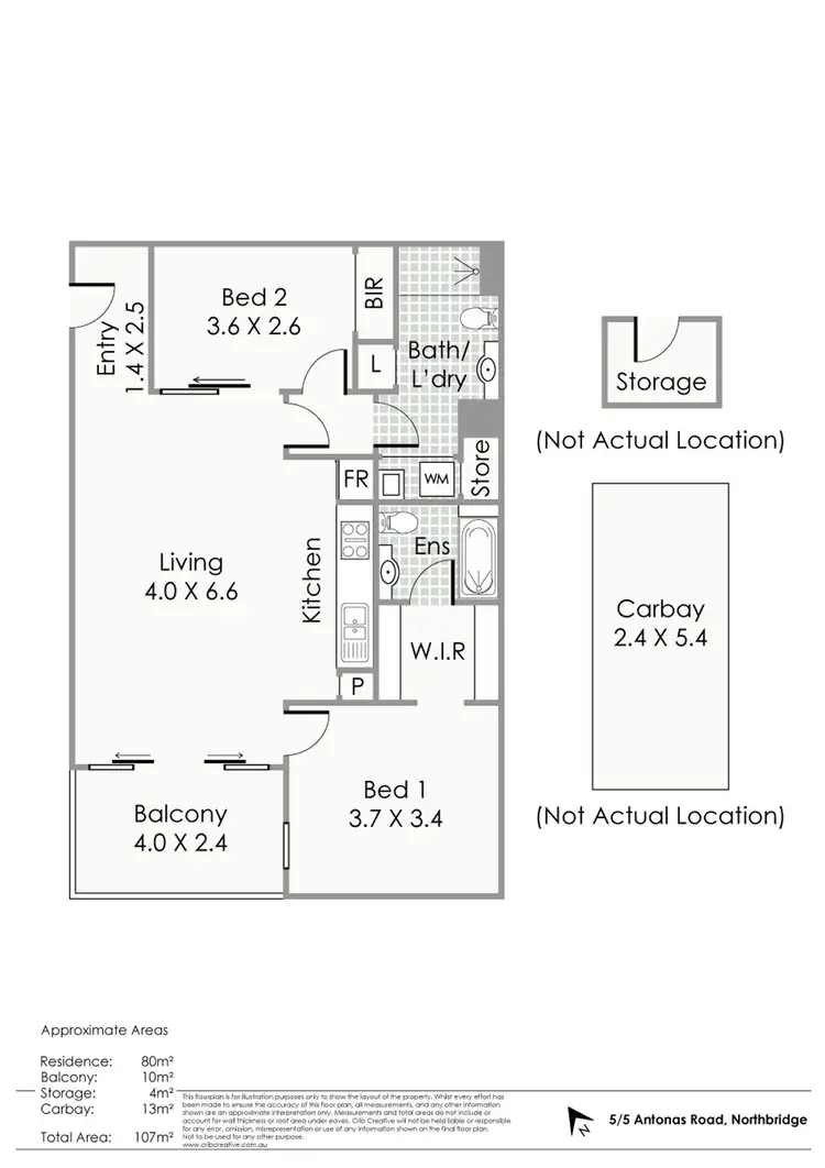 Floorplan of Homely apartment listing, 5/5 Antonas Road, Northbridge WA 6003