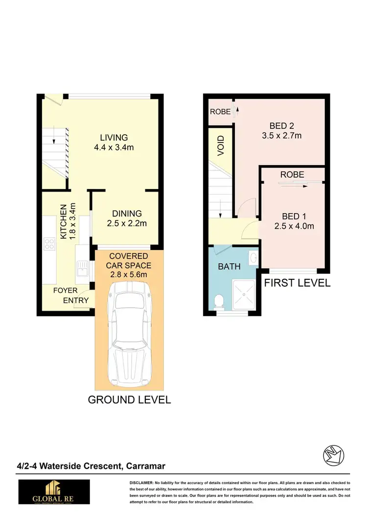 Floorplan of Homely townhouse listing, 4/2-6 Waterside Crescent, Carramar NSW 2163