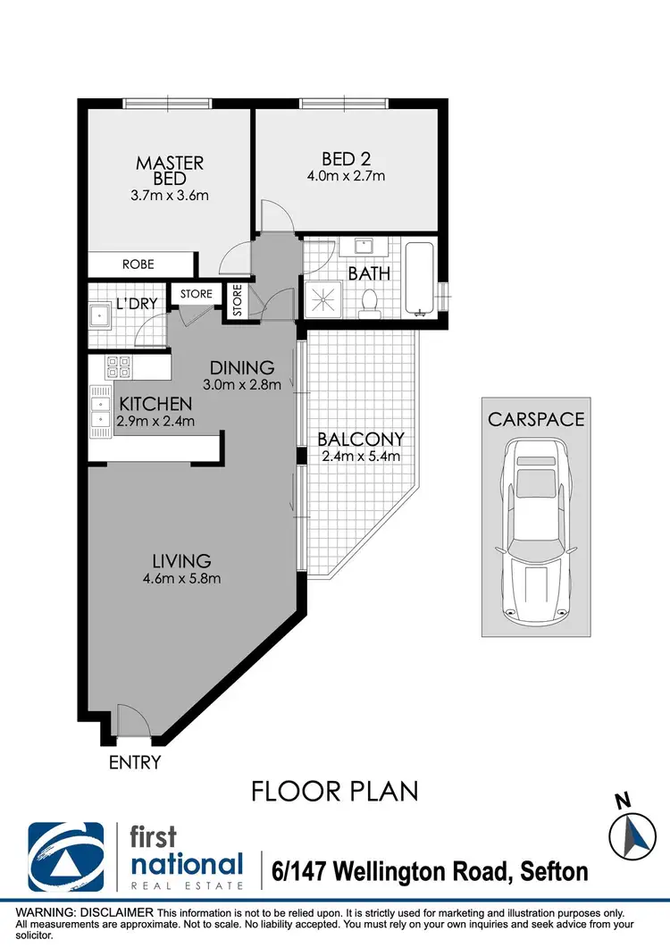 Floorplan of Homely unit listing, 6/147 Wellington Road, Sefton NSW 2162