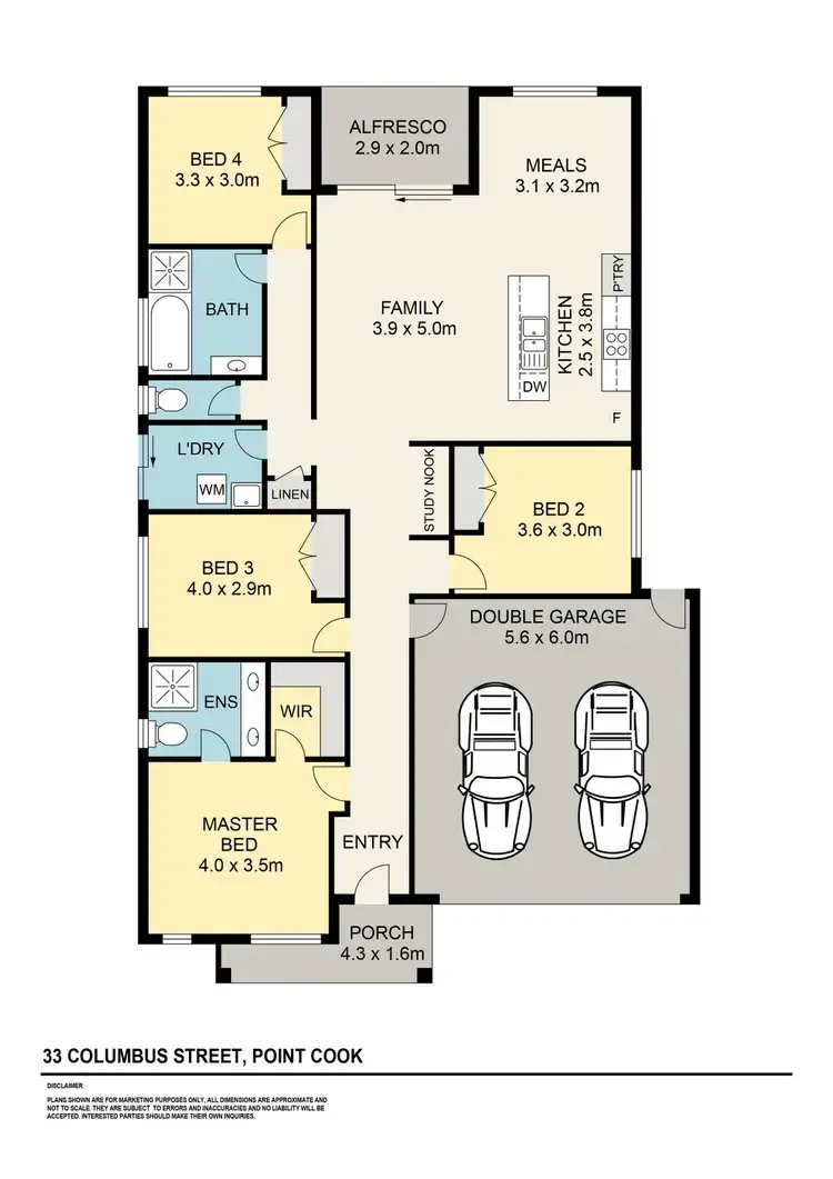 Floorplan of Homely house listing, 33 Columbus Street, Point Cook VIC 3030