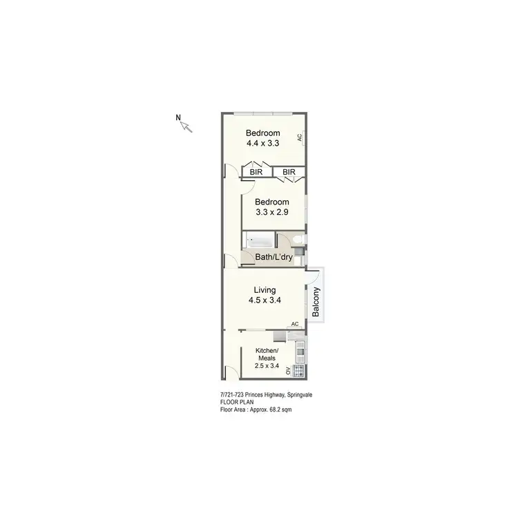 Floorplan of Homely unit listing, 7/721-723 Princes Highway, Springvale VIC 3171