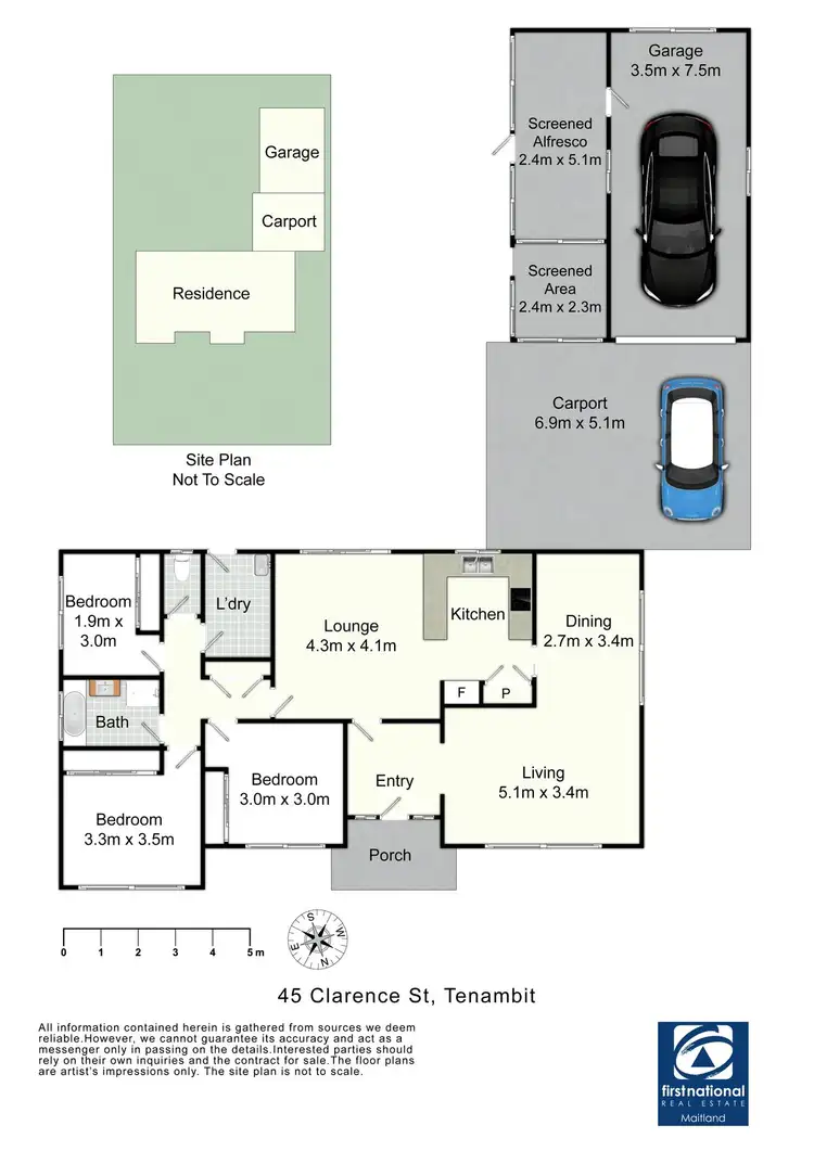 Floorplan of Homely house listing, 45 Clarence Street, Tenambit NSW 2323