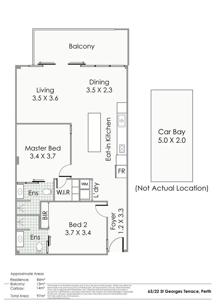 Floorplan of Homely apartment listing, 63/22 St Georges Tce, Perth WA 6000