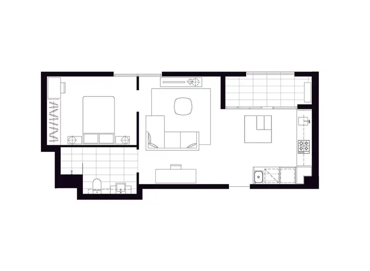 Floorplan of Homely apartment listing, 407/77 Galada Avenue, Parkville VIC 3052